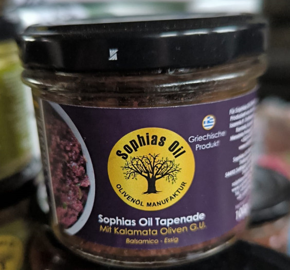 Olivenprodukte Sohias Oil Tapenade mit Kalamata Oliven G.U. Sohias Oil Tapenade mit Kalamata Oliven G.U.